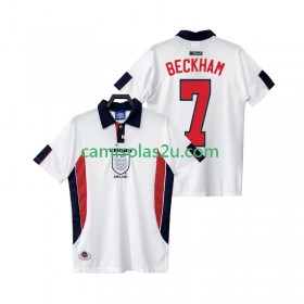 Camisolas de futebol Inglaterra BECKHAM 7 Retro Equipamento Principal 1998 Manga Curta